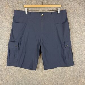 Orvis Voyager Cargo Shorts Mens Navy 10" Inseam Hiking Camp Fishing Outdoors